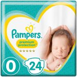 Pampers Premium Protection Baby Nappies, Size 0 Micro (1.5-2.5 kg) Carrying Pack, Pack of 1 (1 x 24 Items)